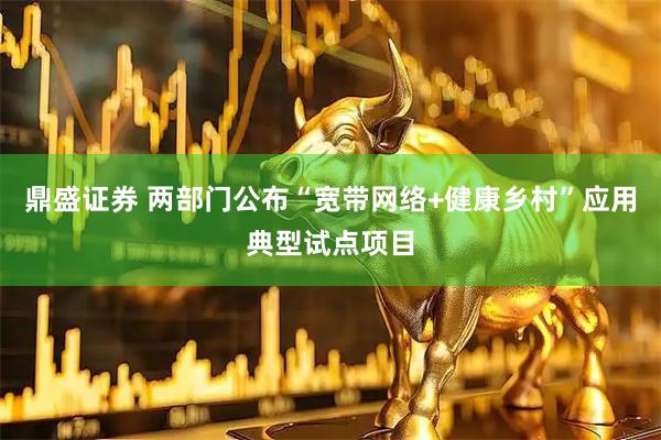 鼎盛证券 两部门公布“宽带网络+健康乡村”应用典型试点项目