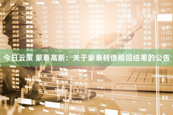 今日云策 蒙泰高新：关于蒙泰转债赎回结果的公告